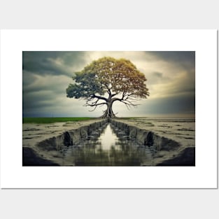 Ancient Tree Of Life Peaceful Nature Fantasy World Harmony Imagination Posters and Art